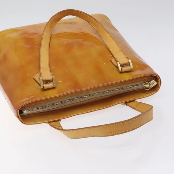 LOUIS VUITTON Monogram Vernis Houston Hand Bag Beige - Picture 4 of 14
